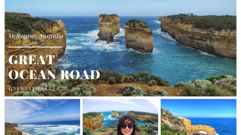 Driving along the Great Ocean Road in Victoria, Australia